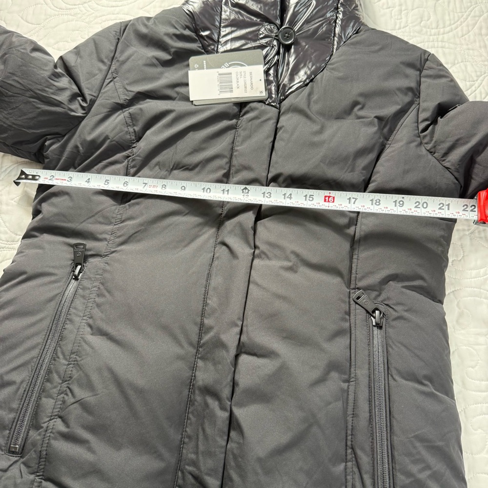 Bernardo Short Puffer Hooded Black Full Zipper & Snap Jacket Women's Large NWT - Picture 15 of 15